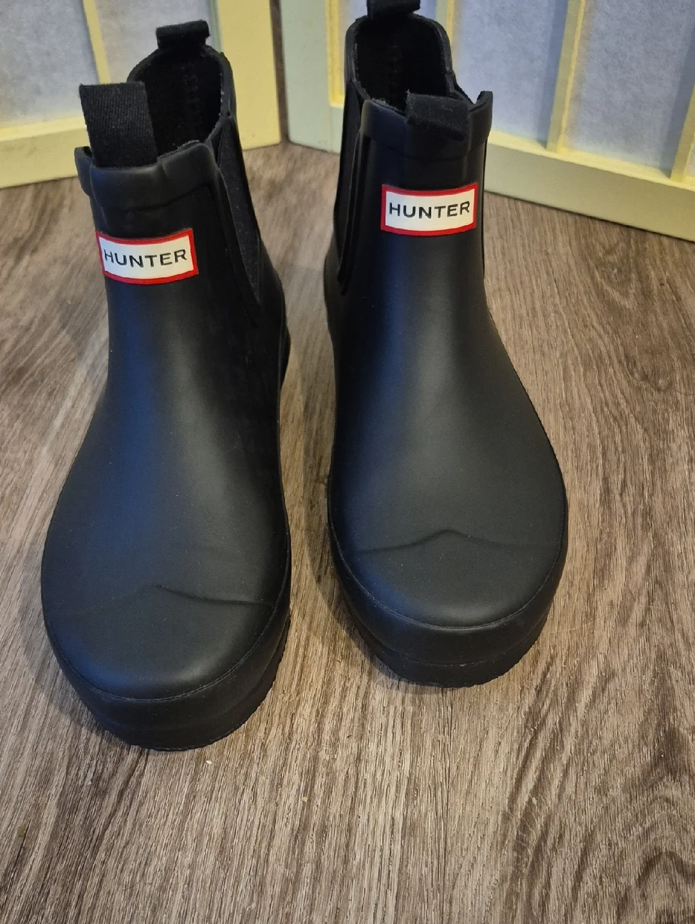 Hunter Matte Black Original Chelsea Waterproof Kids Boots Size 2 Boys 3 Girls